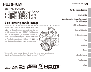 Bedienungsanleitung Fujifilm FinePix S9800 Digitalkamera