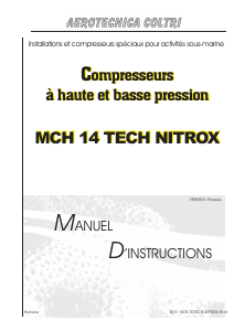 Mode d’emploi Aerotecnica Coltri MCH-14 Tech Nitrox Compresseur