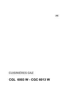 Mode d’emploi Faure CGL6003W Cuisinière