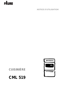 Mode d’emploi Faure CML519 Cuisinière