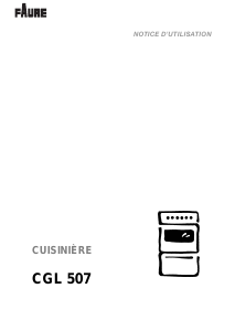 Mode d’emploi Faure CGL507 Cuisinière