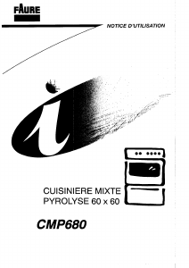 Mode d’emploi Faure CMP680M Cuisinière