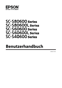 Bedienungsanleitung Epson SC-S60600L SureColor Drucker