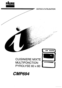 Mode d’emploi Faure CMP694W Cuisinière