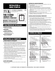 Mode d’emploi LUX T40-1143SA Thermostat