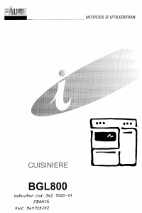 Mode d’emploi Faure BGL800 Cuisinière