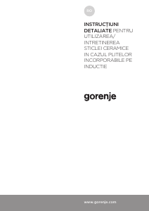 Manual Gorenje IS645BSC Plită