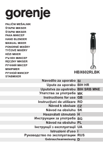 Manual Gorenje HBX602RLBK Blender de mână