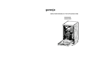 Kasutusjuhend Gorenje GS52040S Nõudepesumasin