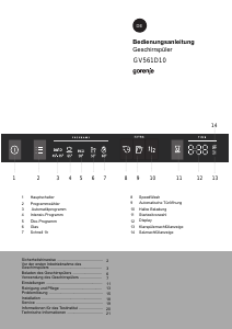 Bedienungsanleitung Gorenje GV561D10 Geschirrspüler