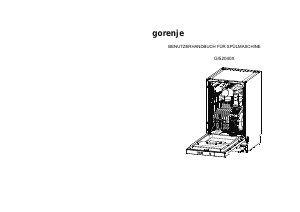 Bedienungsanleitung Gorenje GI52040X Geschirrspüler