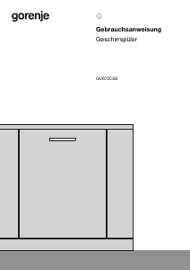 Manual Gorenje GV672C62 Dishwasher