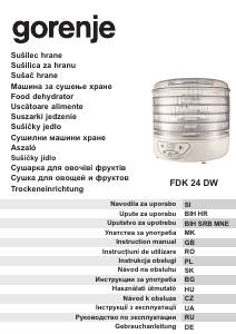 Manual Gorenje FDK24DW Deshidrator de alimente