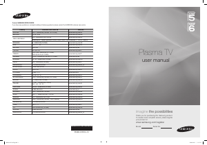 Manual de uso Samsung PS50B560T7W Televisor de plasma