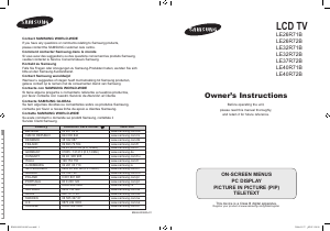 Manual de uso Samsung LE32R72B Televisor de LCD