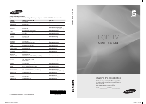 Manuale Samsung LE46C579J1S LCD televisore