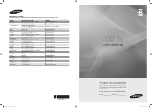 Manual Samsung LE37A699M1W LCD Television