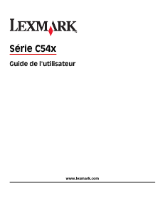 Mode d’emploi Lexmark C544dn Imprimante