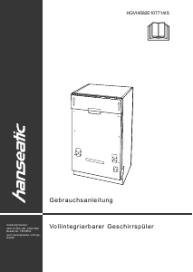 Manual Hanseatic HGVI4582E107714IS Dishwasher