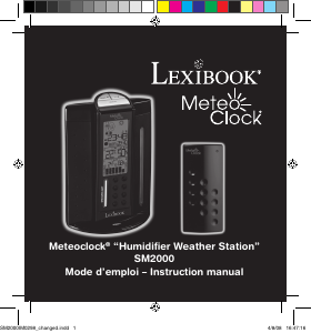 Manual Lexibook SM2000 Estação meteorológica