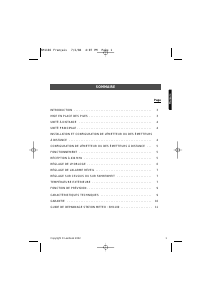 Mode d’emploi Lexibook SM1102 Station météo