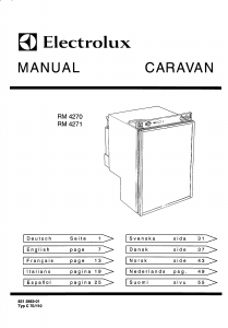 Bedienungsanleitung Electrolux RM 4270 Kühlschrank