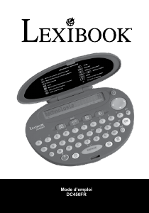 Mode d’emploi Lexibook DC450FR Dictionnaire électronique