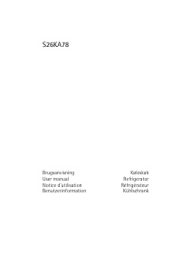 Mode d’emploi AEG S26KA78 Réfrigérateur