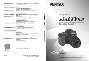 Manual Pentax ist DS2 Digital Camera