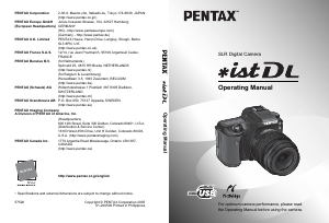Handleiding Pentax ist DL Digitale camera