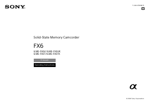 Manual Sony ILME-FX6T Camcorder