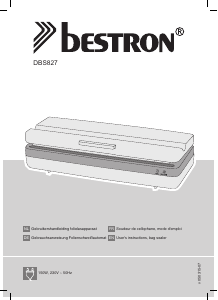 Manual Bestron DBS827 Vacuum Sealer