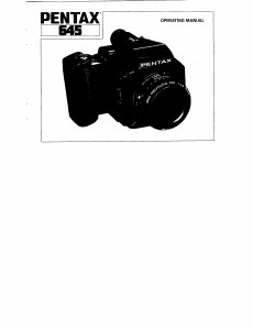 Handleiding Pentax 645 Camera