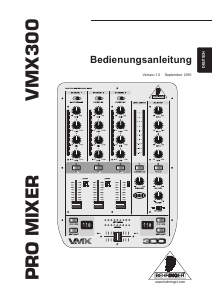 Bedienungsanleitung Behringer Pro Mixer VMX300 Mischpult