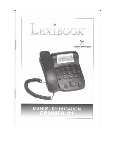 Mode d’emploi Lexibook CP200FR 01 Téléphone