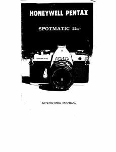 Manual Honeywell-Pentax Spotmatic IIa Camera
