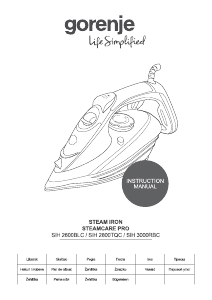 Manual Gorenje SIH 2600BLC Fier de călcat