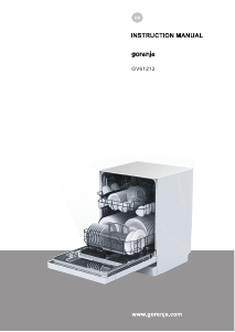 Manual Gorenje GV61212 Dishwasher