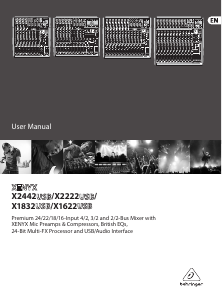 Manual Behringer Xenyx X2222USB Mixing Console