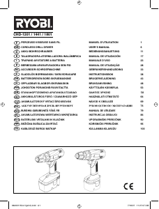 Bruksanvisning Ryobi CHD-1801 Drill-skrutrekker