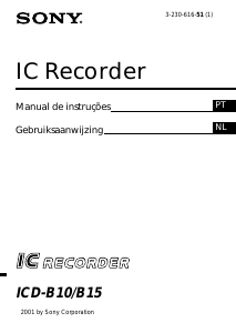 Handleiding Sony ICD-B15 Audiorecorder