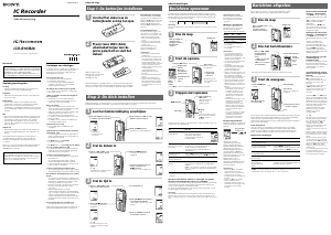 Handleiding Sony ICD-B16 Audiorecorder