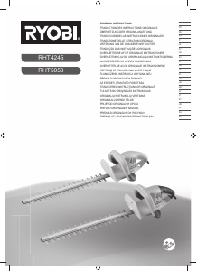 Manual de uso Ryobi RHT5050 Tijeras cortasetos