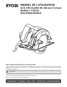 Mode d’emploi Ryobi CSB121 Scie circulaire