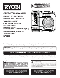 Manual de uso Ryobi RP4200 Tek4 Durashot Cámara digital
