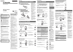 Handleiding Sony ICD-B300 Audiorecorder