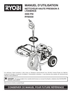 Mode d’emploi Ryobi RY80030 Nettoyeur haute pression