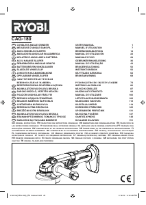 Mode d’emploi Ryobi CAG180M Meuleuse angulaire