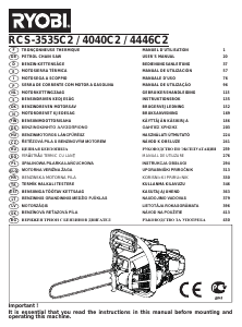 Mode d’emploi Ryobi RCS-4040C2 Tronçonneuse