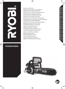Manuale Ryobi RCS36X3550HI Motosega
